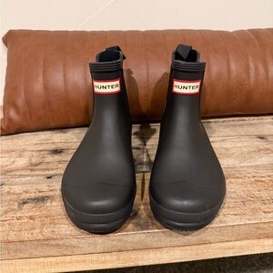 Hunter Black Ankle Boots